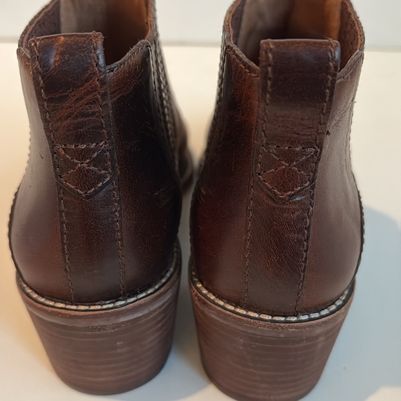 Madewell Bonham bootie ankle cowboy boots brown stacked heel size 7 - Picture 6 of 16